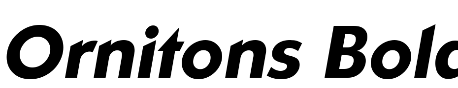 Ornitons Bold Italic Font Download Free